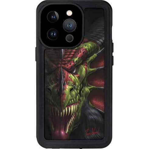 Lair of Shadows Dragon by Tom Wood iPhone 15 Pro Waterproof Case
